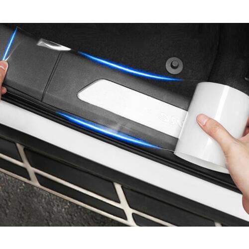 Universal Car Anti Collision Side Door Edge Guard Door Sill Scuff Plate Protection Sticker Strip Transparent door sill strip
