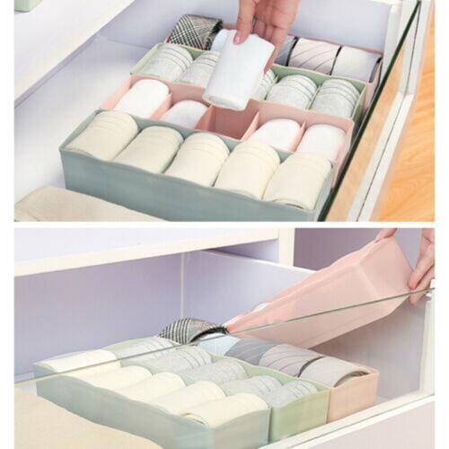 5 Lattice Drawer Storage Box Candy Color Underwear Bra Sock Tie Plastic Container Storage Boxes Drawer Divider Organizer