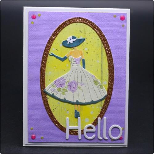 YINISE Scrapbook Metal Cutting Dies For Scrapbooking Stencils DRESS GIRL DIY Album Cards Decoration Embossing Folder Die Cut