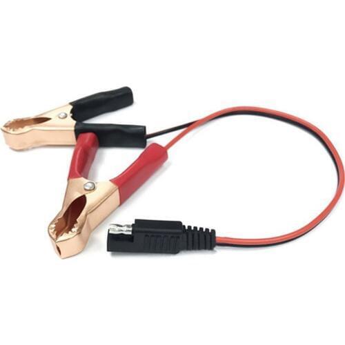 Alligator Clips to SAE Connector Battery Clamp Cable With Quick SAE Release Connector Wire Heavy Duty Battery Clamp Adapter Car