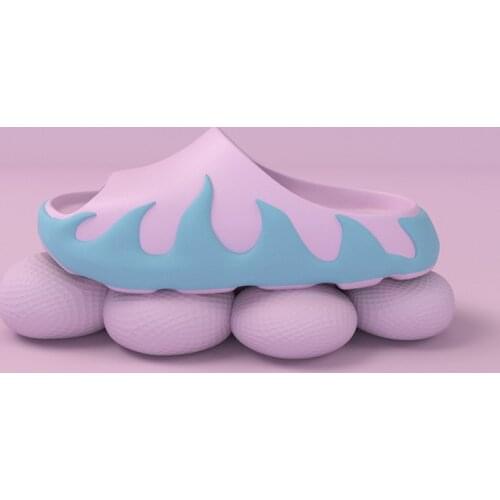 Flame thick-soled slippers female summer couples indoor EVA home non-slip home ladies summer sandals and slippers tide