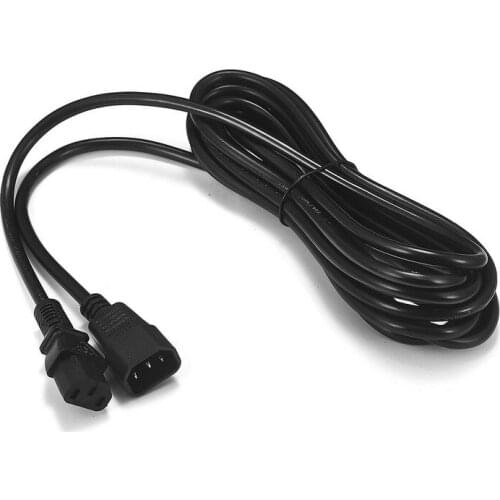 100pcs UPS C13 C14 Power Extension Cable 1m 1.5m 2m 3m 5m IEC C14 to C13 AC Power Supply Cord For PC Computer Monitor PDU TV