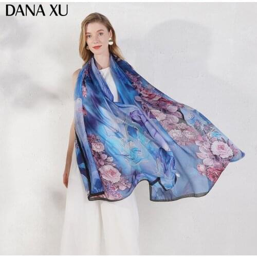 2020 Silk Long Scarf Luxury Brand Women New Design Beach Blanket Shawl Wear Swimwear Bandana Hijab Face Shield Foulard