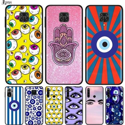 Silicone Cover Fashion Evil Eyes For Xiaomi Redmi Note 10 10S 9 9C 9S Pro Max 9T 8T 8 7 6 5 Pro 5A 4X 4 Phone Case