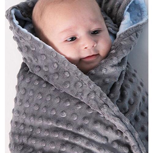 80x75cm Baby Minky Blanket Newborn Baby Bedding Nap Soft Bedding Blankets Flannel Fleece Swaddle Wrap