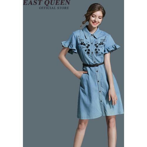 Denim jean dresses women 2018 new arrivals streetwear winter dresses women 2018 casual female winter autumn dress 2018 KK1405