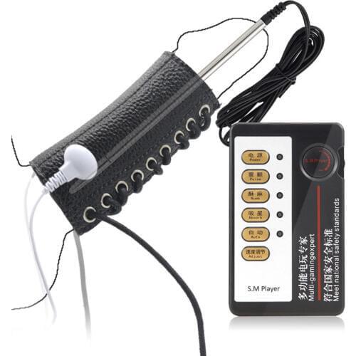 Electro Shock Penis Ring Delayed Ejaculation Stimulation Sex Toy Electric Shock Cock Ring Prostate Massage For Men