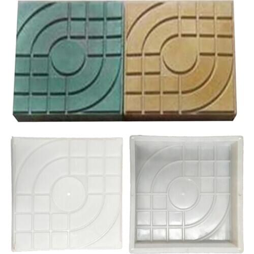 Garden Pavement Mold DIY Road Path Paving Brick Tile Concrete Mould for Garden Decoration Step Driveway Stone Patio Maker Mold
