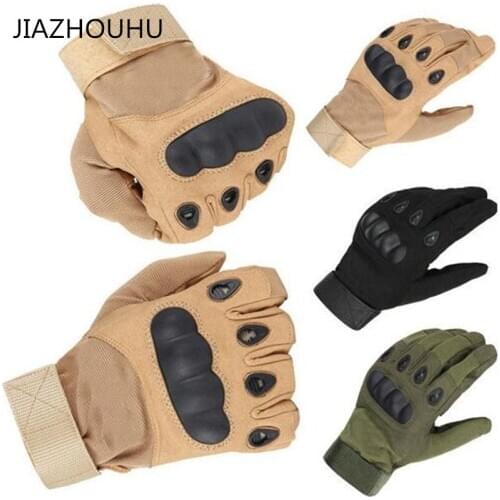 Hot Sale Outdoor Sports Full Finger Tactical Gloves Men Riding Cycling Army Military Mens Gloves Armor Protection Shell Gloves