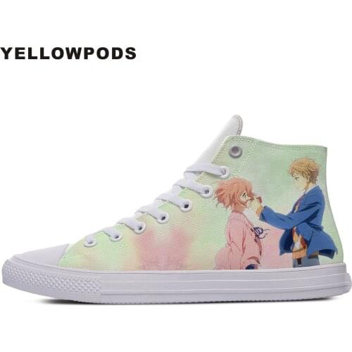 Customized Your Own Logo/Photo/Image Pattern Beyond The Boundary Anime Hot For Kuriyama Mirai Men Flats Shoes Fashion Shoes
