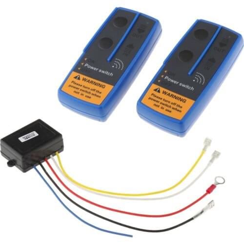 2pcs Wireless Winch Remote Control Kit 12V Recovery Switch Winch Solenoid Relay Contactor for Truck Jeep ATV SUV 7000-15000lbs