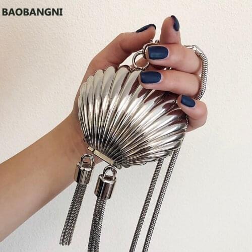 Mini Shell bag Fashion New High quality Alloy Womens Designer Handbag Tassel Chain Shoulder Messenger Bag