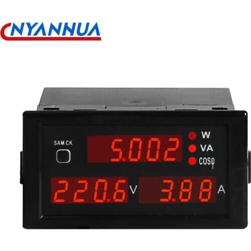 Multifunction AC Voltage Current Power Meter Power Factor Detector 220V100A Digital Digital Display Meter DL69-2048
