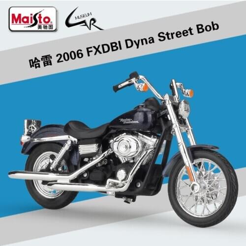 Maisto 1:18 Harley 2006 FXDBI Dyna Street Bob Model Car Simulation Alloy Motorcycle Metal Toy Car Children Toy Gift Collection