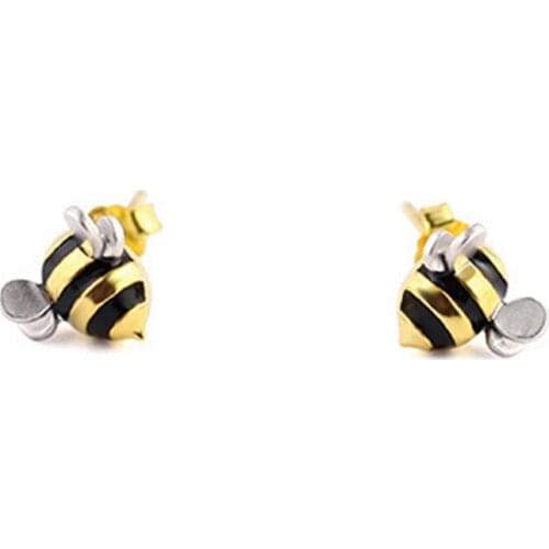 925 sterling silver Bee Stud Earrings for Women Party Jewelry pendientes mujer moda 2020 Brincos eh1425