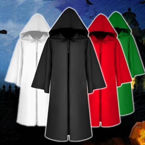 Halloween Medieval Men Men Kids Boy Girl Hooded Cloak Gothic Vampire Wicca Robes Cosplay Capes 2019 New Scary Costumes Cloaks