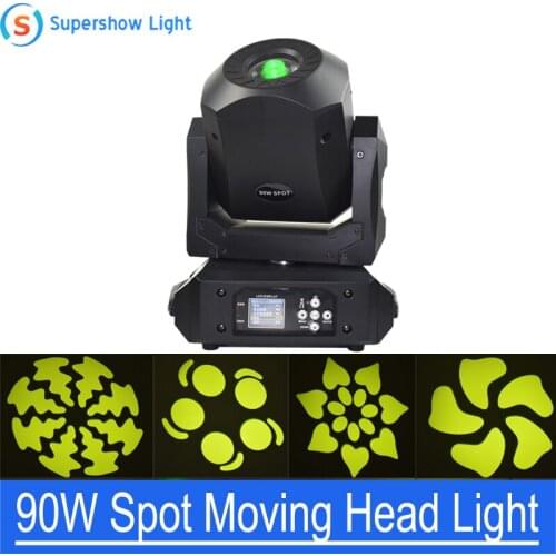 High Brightness 90W Spot Moving Head Light Led GOBO Stage Lighting Disco Light 90W Gobo with 3 Face Prism Moving Heads