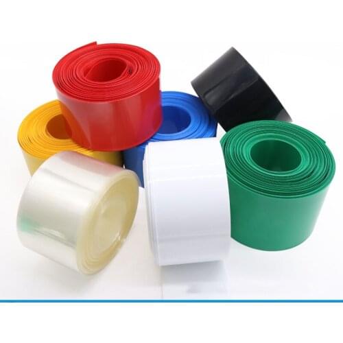 Width 85mm Diameter 55mm PVC Heat-Shrinkable Tube Film Model Accessories Protection Case Pack Wire For 18650 Battery Sleeve
