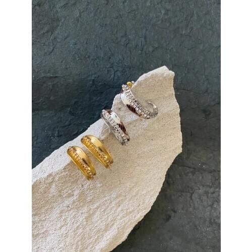 RISPADA EH30245-G25 Exaggerated irregular half hoop earrings