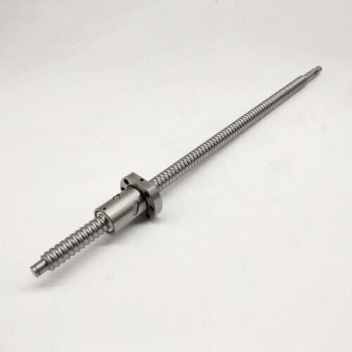 BallScrew RM1605 650mm ball screw C7 with SFU1605-4 flange single ball nut BK/BF12 end machined CNC Parts