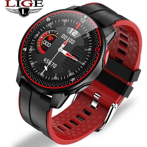 LIGE Smart Watch Men IP68 Waterproof Sport Fitness Tracker Heart Rate Monitor Full touch screen Women Smartwatch For Android IOS
