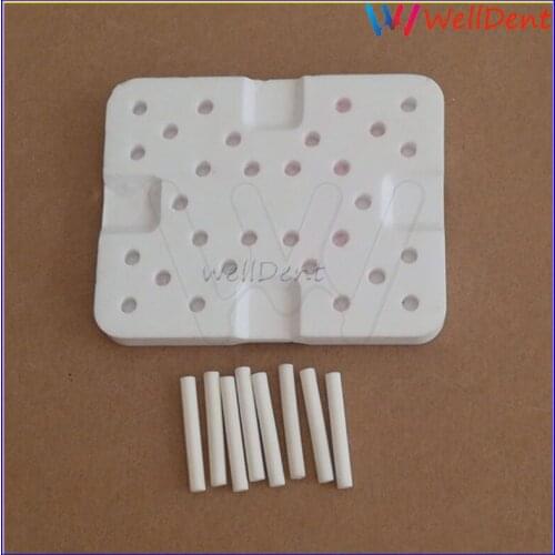 Dental Lab Firing Tray Plate Square Shape Denture Multistation Multi Stage Honeycomb Dental Materials + Ceramic Pins