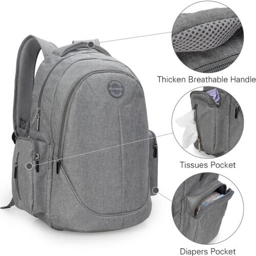 Baby Diaper Bag Backpack for Mom Multifunction Stroller Bags Mommy Nappy Baby Care Backpack Fashion Travel Nursing