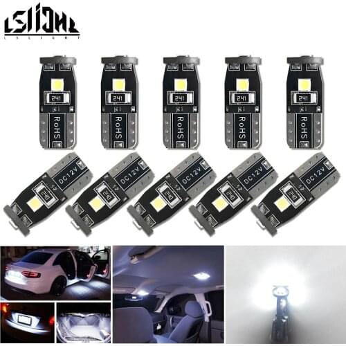 10x T10 W5W LED CANBUS Car Interior Bulb 3030 3MSD 12V 6000K 194 168 Map Dome Parking Auto Signal Lamp License Plate Light