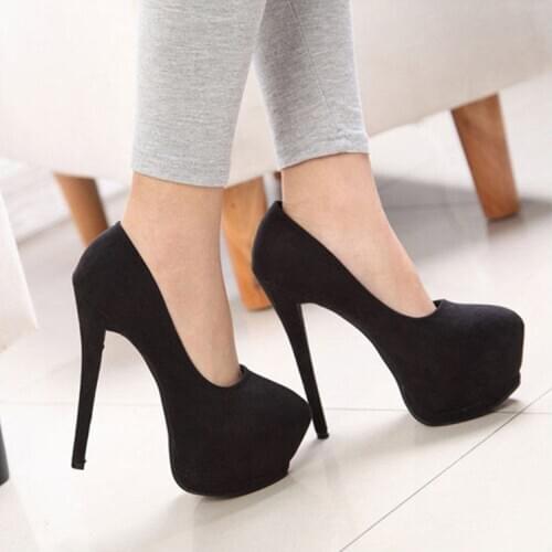 Platform Heels Summer Fashion Waterproof Platform Single Shoe Model Single High-heeled Shoes Black Platfrom Pump shoes 2021