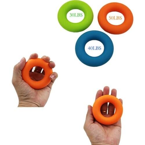1Pcs Mini Hand Gripping Ring O Shape Finger Power Training Silicone Circle Arm Muscle Exercise 30 40 50lb 7cm