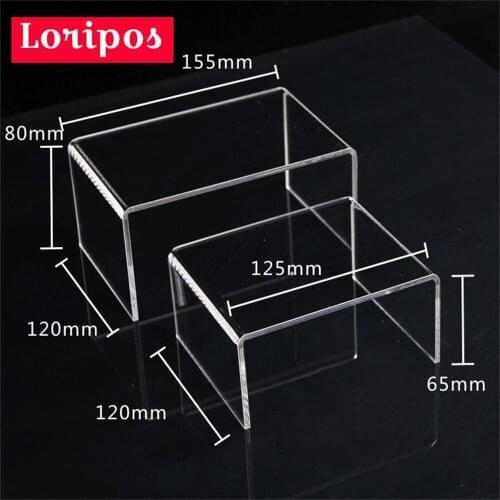 2 pcs a set Acrylic U desk Display Stand Clear Desk HandBag Display Purse Jewelry Display Stand Cosmetic Organizer Display Rack