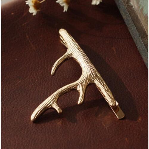 2 Patterns Golden Silver Plated Vivid Deer Antlers Fashion Hair Clips and Pins Barrettes Headwear women Hair Accessories