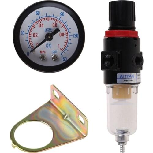 AFR-2000 Airbrush Compressor Pressure Regulator Water Trap Filter Water Moisture Gauge F19A