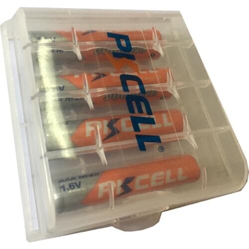 PKCELL NIZN aaa Rechargeable Battery 900mwh 1.6V 4Pcs And Battery Case 1Pcs Holder High Efficient For Flashlight
