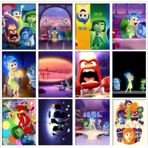 5d Diy Diamond Painting Disney Inside Out Movie Poster Cartoon Diamond Mosaic Embroidery Cross Stitch Full Drill Home Decor Gift