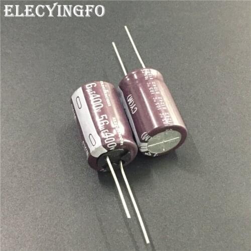 10pcs 56uF 400V NICHICON CY Series 16x25mm High Ripple Current Long Life 400V56uF Aluminum Electrolytic capacitor
