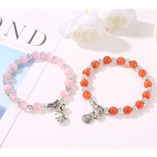 Beaded Bracelet Natural Stone Beads WoMen Gorgeous Semi-Precious A Cat 's-Eye Healing For Women Men Jewelry 2021 Festival Gift