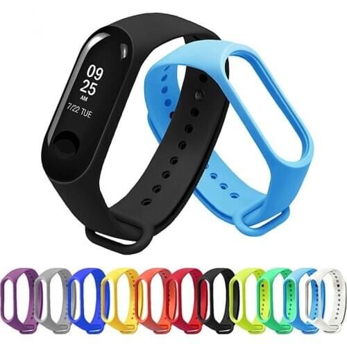 Fashion Bracelets For Xiaomi Mi Band 4 Sport Watch Strap Silicone Wrist Strap For Xiaomi MiBand4 Bracelet Wriststrap Mi4 Band