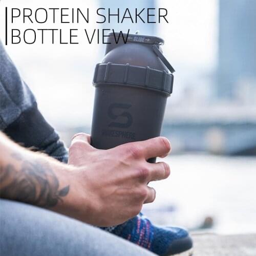 ShakeSphere Tumbler Gym Protein Bottle VIEW Matte Water Bottles For Sport Shaker Protein Powder Mixing Fitness Gym Bottle 700ml