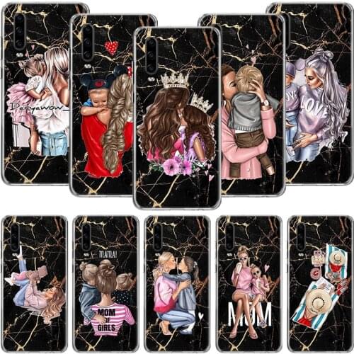 Mom Baby Love Girl Phone Case For Huawei P30 P40 P20 P10 Mate 20 10 30 Lite Pro P Smart Z Plus Printing Cover Coque Shell