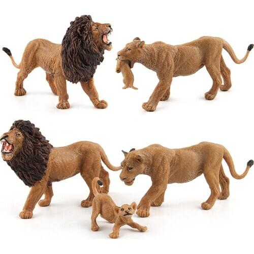 Simulation Wild Animals PVC Lion Animal Model Action Figure Educational Toy Kids Gift