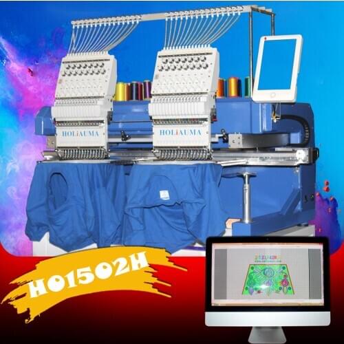 China 10 years service ! Servo Motors 2 Head Embroidery Machine Used Embroidery Machine High Efficiency Happy Japan Used Zsk