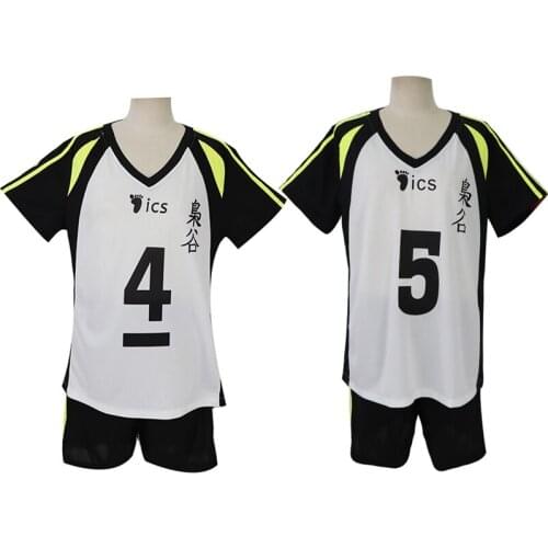 Haikyuu Bokuto Koutarou Cosplay Costume Volleyball Basketball Sportswear High School Sports Uniform Loose Short Sleeve Shorts