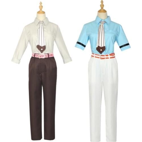 Toilet-Bound Hanako-kun Cosplay Costume Minamoto Kou Cos Set Minamoto Teru Cosplay Top Tie Pant Belt Set Halloween Disguisetment