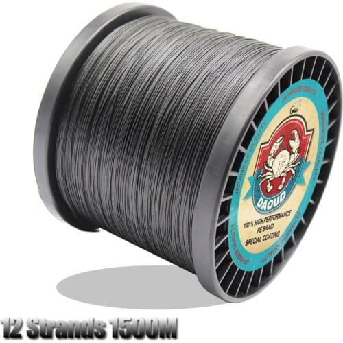 DAOUD 1500M Braided Line 12 Strands Fishing Line Super Strong Japan Multifilament 35-180LB PE Line Carp Fishing Pesca
