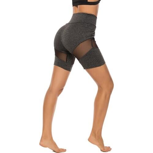 Summer Casual High Waist Shorts Sports Fitness Solid Color Stitching Summer Shorts Fashion Womens S-2XL Elastic Waist Regular