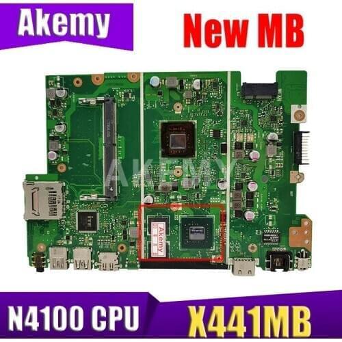 Akemy X441MB MAIN_BD._N4100 (V2G) GPU MainBoard For ASUS X441MB X441M F441M A441M Laptop Motherboard 90NB0H70-R00010