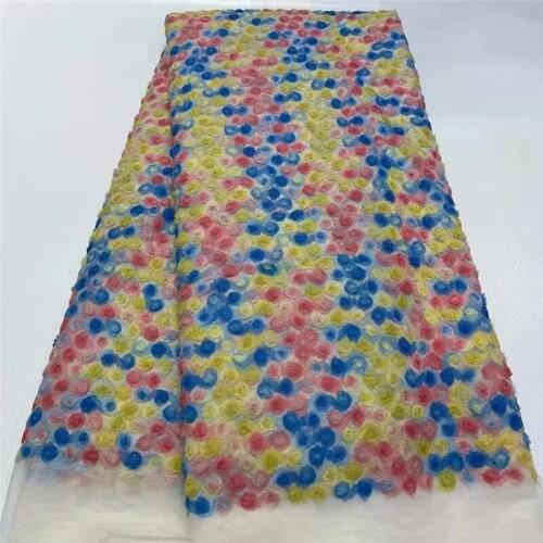 Fashion Small Flowers 5JRB-1201 Nigerian Lace Fabric Top Sale Fashion Embroidery French for Wedding or Party Show Dress