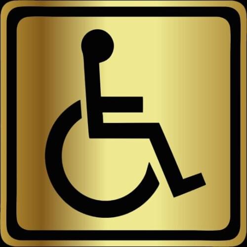 DecalsMe Car Stickers Fashion Disabled Sign Disability Mobility Parking Car Stiying PVC Decals for 13CM*13CM