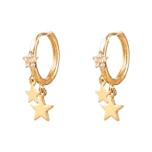 New South Korea Five Pointed Star Zircon Ear Clip Summer Fashion Womens Retro Earrings Wholesale